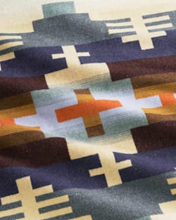 ALTERNATE VIEW OF SHIPROCK BLANKET IN BLUE/TAN MIX image number 2