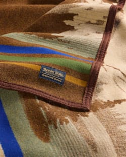 ALTERNATE VIEW OF LOOKOUT VALLEY BLANKET IN BROWN image number 2