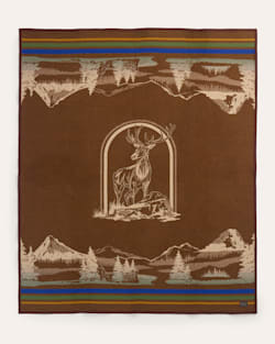 ALTERNATE VIEW OF LOOKOUT VALLEY BLANKET IN BROWN image number 3