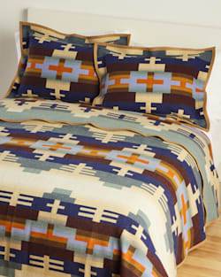 ALTERNATE VIEW OF SHIPROCK SHAM IN BLUE/TAN MIX image number 3