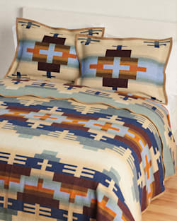 ALTERNATE VIEW OF SHIPROCK SHAM IN BLUE/TAN MIX image number 4
