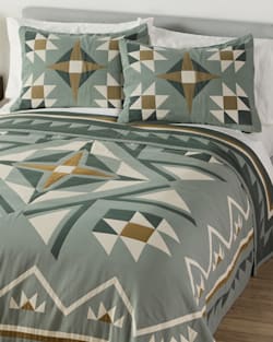 ALTERNATE VIEW OF QUILTED STAR COTTON MATELASSE SHAM IN SHALE image number 2