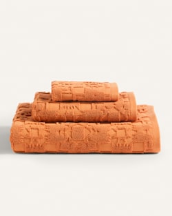 SCULPTED TOWEL COLLECTION IN PERSIMMON image number 1