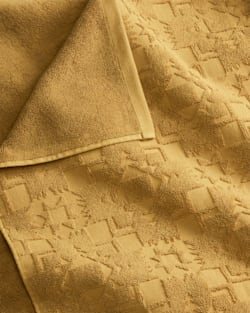 ALTERNATE VIEW OF SCULPTED TOWEL COLLECTION IN OCHRE image number 2