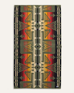 ALTERNATE VIEW OF PONDEROSA SPA TOWEL IN GREEN MULTI image number 2