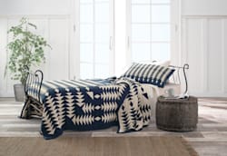 ALTERNATE VIEW OF MIDNIGHT NOVA COTTON MATELASSE COVERLET COLLECTION IN MIDNIGHT NOVA image number 2