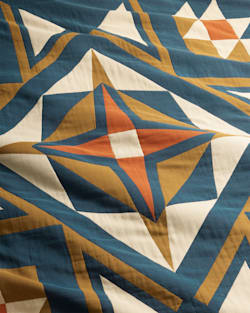 QUILTED STAR COTTON MATELASSE COVERLET COLLECTION IN INDIGO image number 2