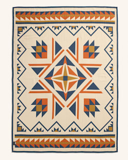 QUILTED STAR COTTON MATELASSE COVERLET COLLECTION IN INDIGO image number 4