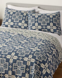 ALTERNATE VIEW OF SAN MARCOS COTTON MATELASSE COVERLET COLLECTION IN MARINE image number 2