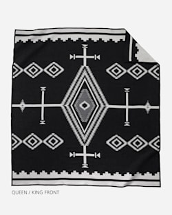ALTERNATE VIEW OF LOS OJOS JACQUARD BEDDING COLLECTION IN BLACK/WHITE image number 5