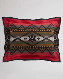 ALTERNATE VIEW OF LOST TRAIL JACQUARD BEDDING COLLECTION IN RED/BLACK image number 4