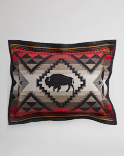 ALTERNATE VIEW OF LOST TRAIL JACQUARD BEDDING COLLECTION IN RED/BLACK image number 5