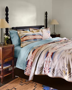WHITE SANDS JACQUARD BEDDING COLLECTION IN TAN image number 1