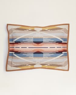 ALTERNATE VIEW OF WHITE SANDS JACQUARD BEDDING COLLECTION IN TAN image number 5