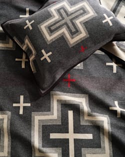 ALTERNATE VIEW OF SAN MIGUEL JACQUARD BEDDING COLLECTION IN GREY image number 2