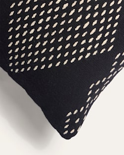 ALTERNATE VIEW OF MIL DIAMONDS SQUARE PILLOW IN BLACK/IVORY image number 3