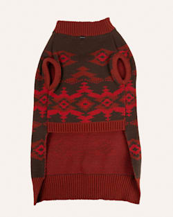 ALTERNATE VIEW OF CROWN POINT PET SWEATER IN RED MULTI image number 2