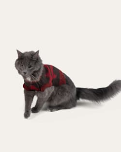ALTERNATE VIEW OF CROWN POINT PET SWEATER IN RED MULTI image number 5