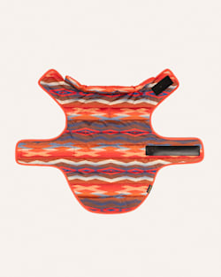 ALTERNATE VIEW OF CROWN POINT PET PUFFER COAT IN ORANGE MULTI image number 2