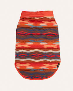 ALTERNATE VIEW OF CROWN POINT PET PUFFER COAT IN ORANGE MULTI image number 3