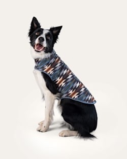WYETH TRAIL PET PUFFER COAT IN OXFORD/GREY MULTI image number 1