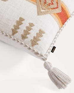 ALTERNATE VIEW OF HARDING EMBROIDERED HUG PILLOW IN IVORY MULTI image number 4