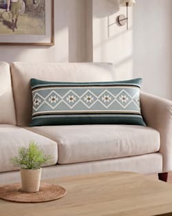 QUILTED STAR HUG PILLOW IN BALSAM GREEN image number 1