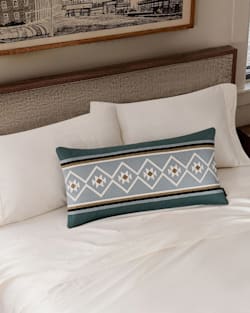 ALTERNATE VIEW OF QUILTED STAR HUG PILLOW IN BALSAM GREEN image number 2