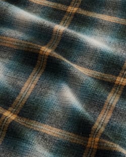 ALTERNATE VIEW OF MOTOR ROBE THROW WITH LEATHER CARRIER IN TOWNSEND PLAID image number 3