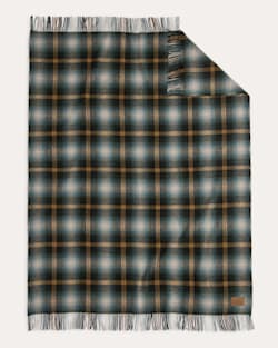 ALTERNATE VIEW OF MOTOR ROBE THROW WITH LEATHER CARRIER IN TOWNSEND PLAID image number 4