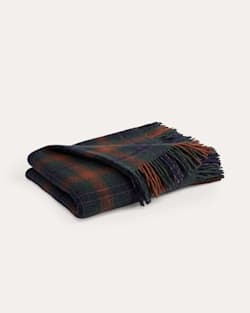ALTERNATE VIEW OF MOTOR ROBE THROW WITH LEATHER CARRIER IN JACKSONVILLE PLAID image number 5