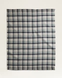 ALTERNATE VIEW OF ECO-WISE WOOL FRINGED THROW IN OAT KELSO PLAID image number 2
