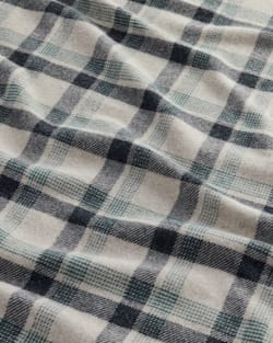 ALTERNATE VIEW OF ECO-WISE WOOL FRINGED THROW IN OAT KELSO PLAID image number 4