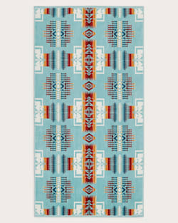 ALTERNATE VIEW OF CHIEF JOSEPH TOWEL SET IN AQUA image number 2