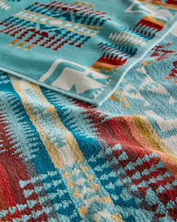 ALTERNATE VIEW OF CHIEF JOSEPH TOWEL COLLECTION IN AQUA image number 5