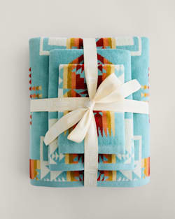 ALTERNATE VIEW OF CHIEF JOSEPH TOWEL COLLECTION IN AQUA image number 7