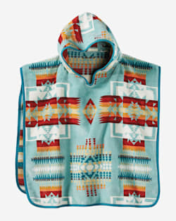 CHIEF JOSEPH HOODED KIDS' TOWEL IN AQUA image number 1