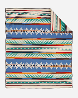 ADDITIONAL VIEW OF TURQUOISE RIDGE BLANKET IN TURQUOISE image number 2