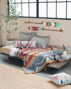 ADDITIONAL VIEW OF POINT REYES BLANKET IN AQUA MULTI image number 4