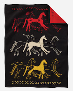 ADDITIONAL VIEW OF FUTURE OF THE PLAINS CRIB BLANKET IN RED/IVORY/YELLOW image number 2