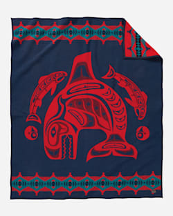 SEA CHIEF BLANKET IN NAVY/RED image number 1