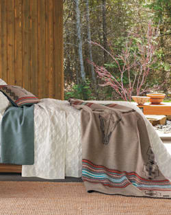 ADDITIONAL VIEW OF AMERICAN WEST BLANKET IN TAN image number 3