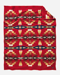 TUCSON BLANKET IN SCARLET image number 1