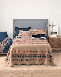 ADDITIONAL VIEW OF PAINTED HILLS BLANKET IN TAUPE image number 3
