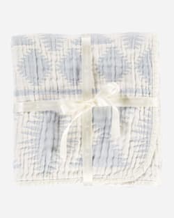ALTERNATE VIEW OF FALCON COVE COTTON BABY BLANKET IN SLATE image number 2