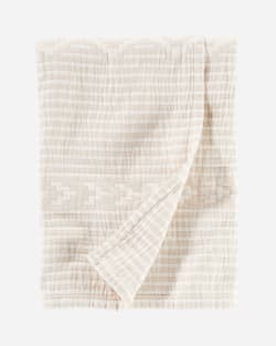 ALTERNATE VIEW OF GANADO COTTON MATELASSE COVERLET IN BEIGE image number 1