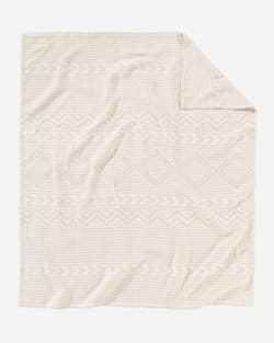ALTERNATE VIEW OF GANADO COTTON MATELASSE THROW IN BEIGE image number 3