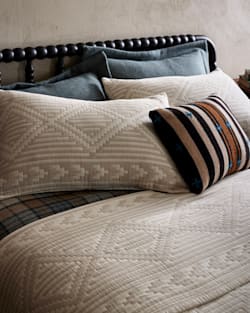 ALTERNATE VIEW OF GANADO COTTON MATELASSE SHAM IN BEIGE image number 3