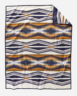 ALTERNATE VIEW OF CRESCENT BAY BLANKET IN INDIGO image number 2