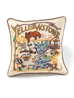 YELLOWSTONE HAND EMBROIDERED PILLOW IN MULTI image number 1